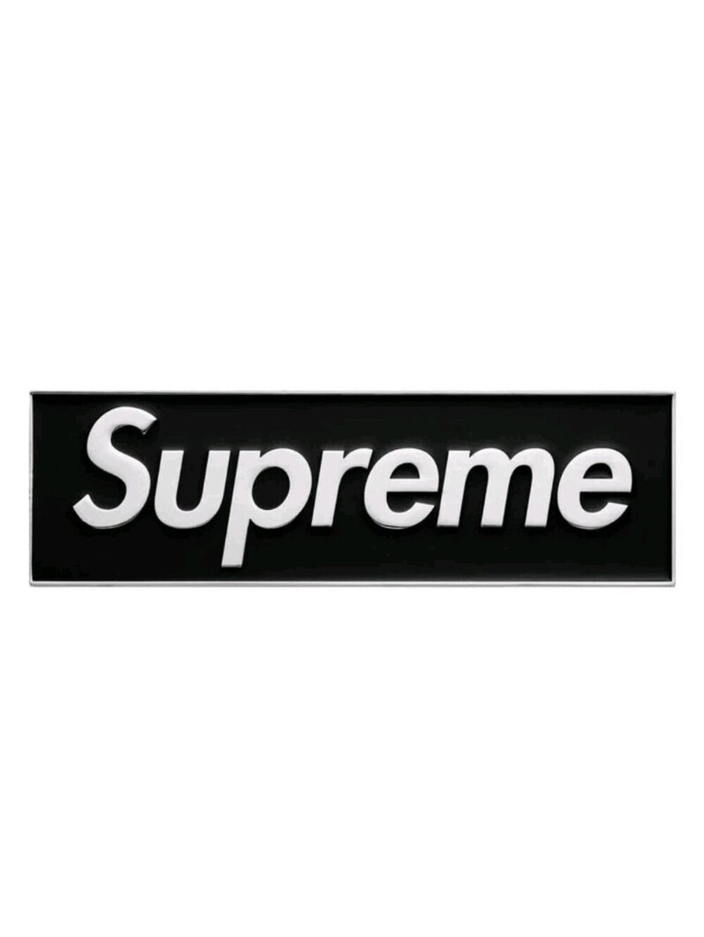 Supreme Box Logo Car Emblem Black
